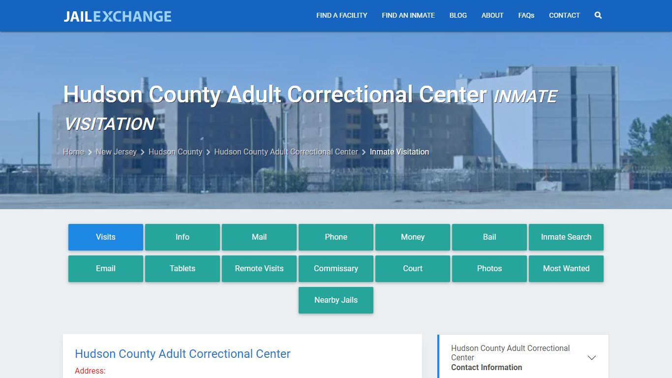 Hudson County Adult Correctional Center Inmate Visitation - Jail Exchange
