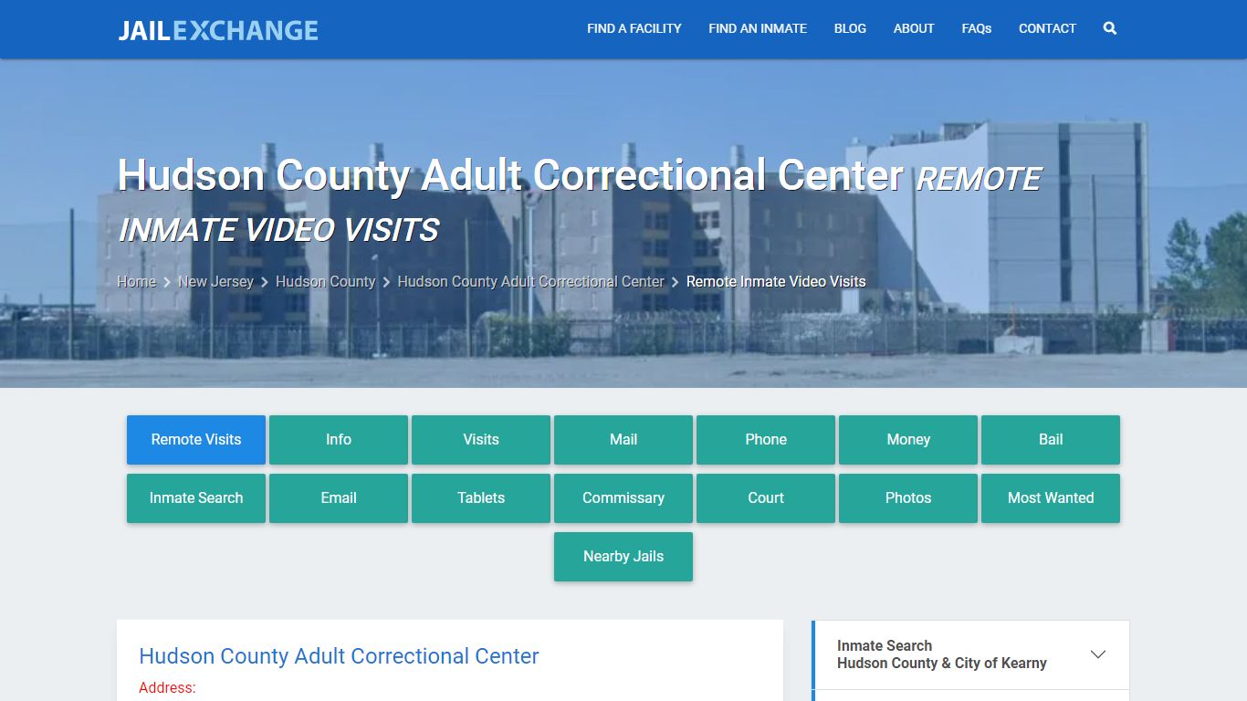 Video Visitation - Hudson County Adult Correctional Center, NJ
